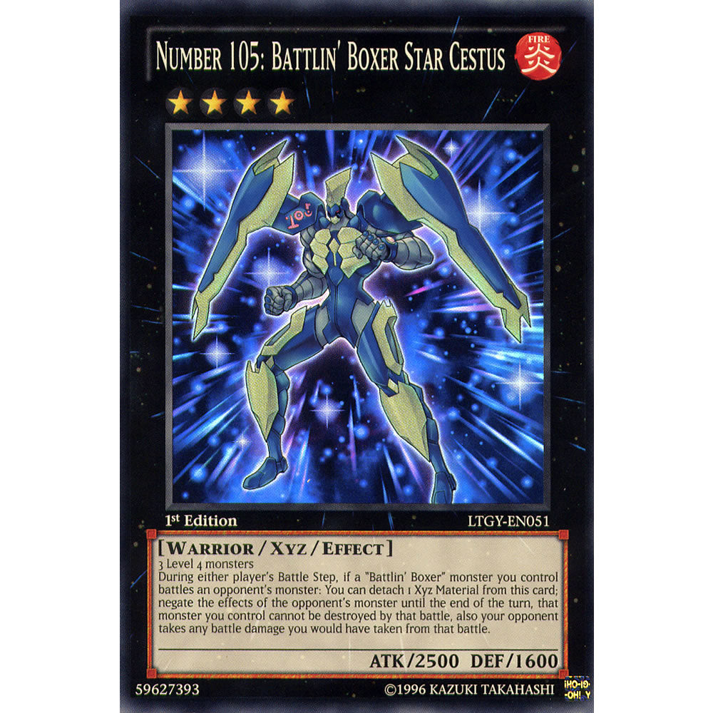 Number 105: Battlin' Boxer Star Cestus LTGY-EN051 Yu-Gi-Oh! Card from the Lord of the Tachyon Galaxy Set