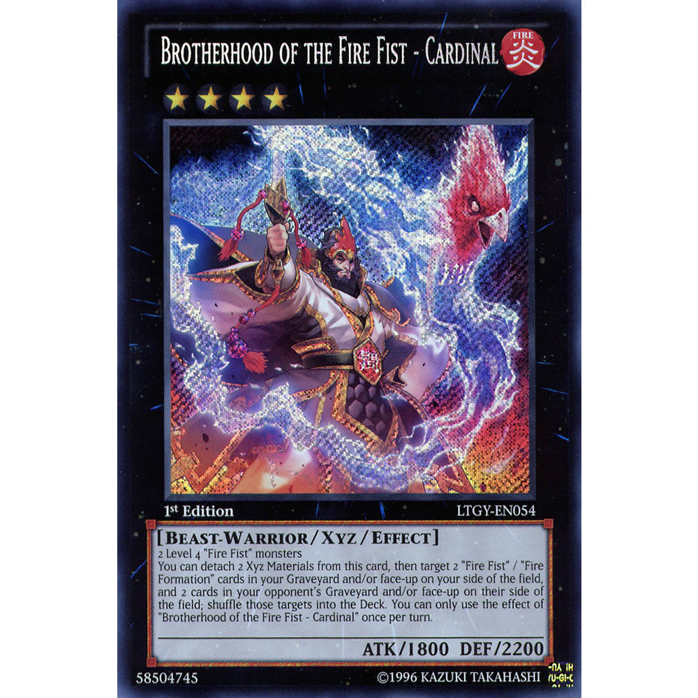 Brotherhood of the Fire Fist - Cardinal LTGY-EN054 Yu-Gi-Oh! Card from the Lord of the Tachyon Galaxy Set