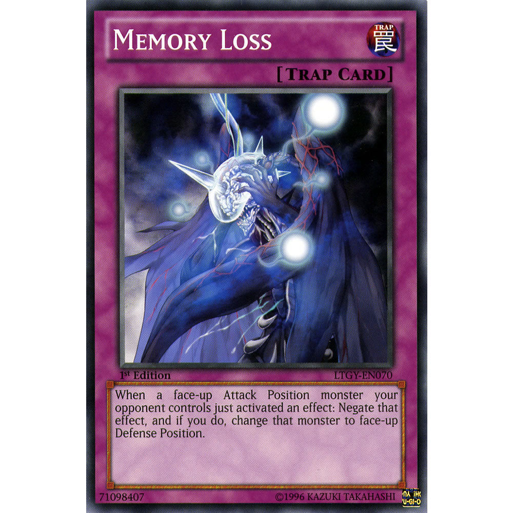 Memory Loss LTGY-EN070 Yu-Gi-Oh! Card from the Lord of the Tachyon Galaxy Set