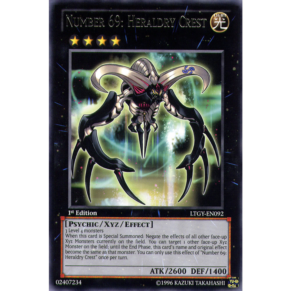 Number 69: Heraldry Crest LTGY-EN092 Yu-Gi-Oh! Card from the Lord of the Tachyon Galaxy Set