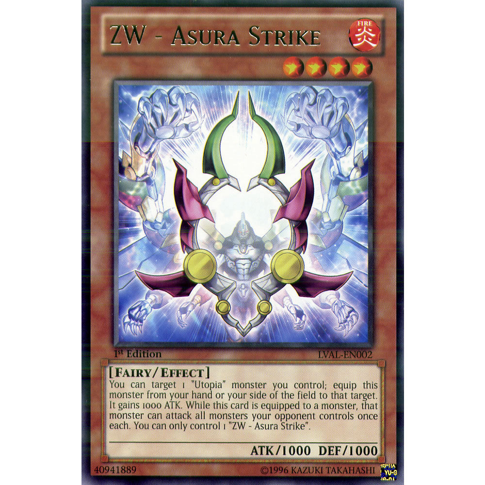 ZW - Asura Strike LVAL-EN002 Yu-Gi-Oh! Card from the Legacy of the Valiant Set