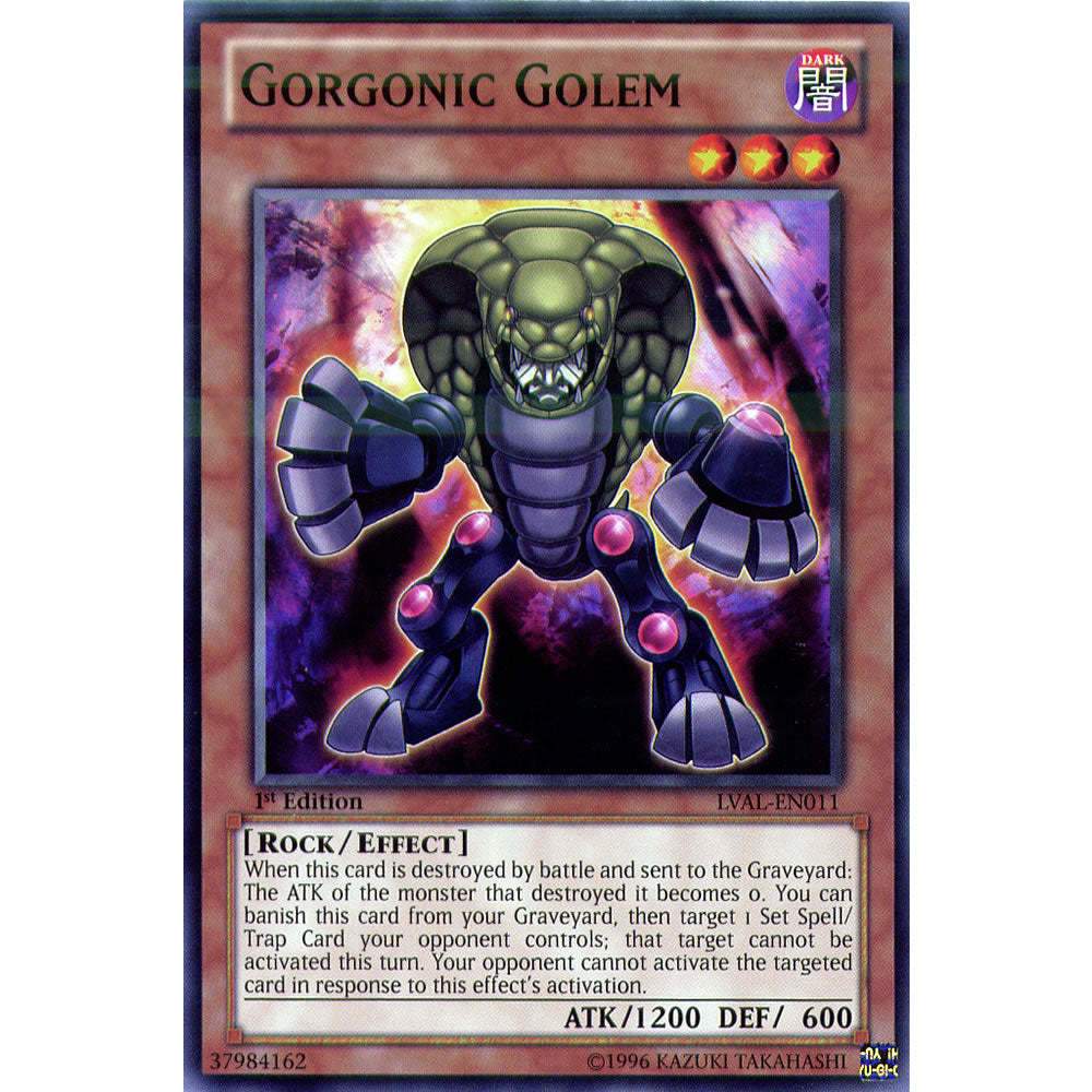Gorgonic Golem LVAL-EN011 Yu-Gi-Oh! Card from the Legacy of the Valiant Set