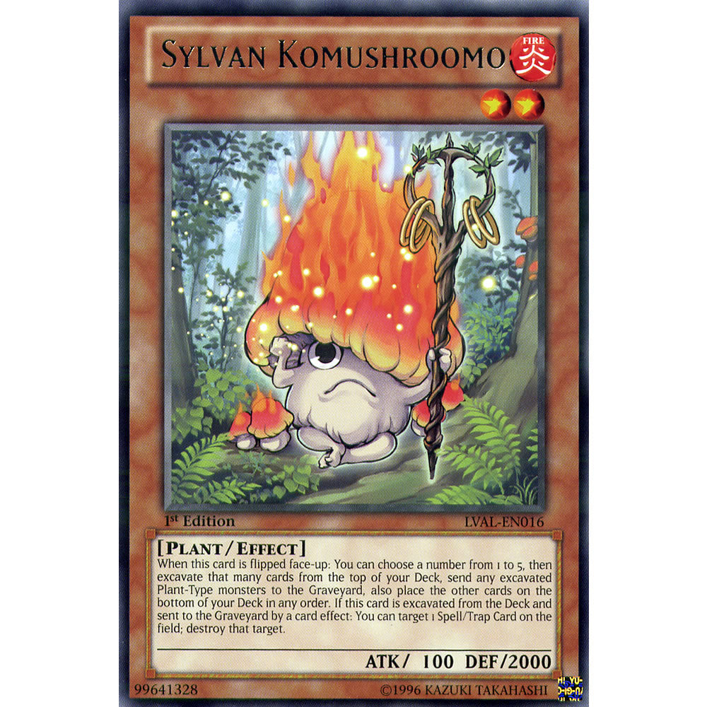 Sylvan Komushroomo LVAL-EN016 Yu-Gi-Oh! Card from the Legacy of the Valiant Set