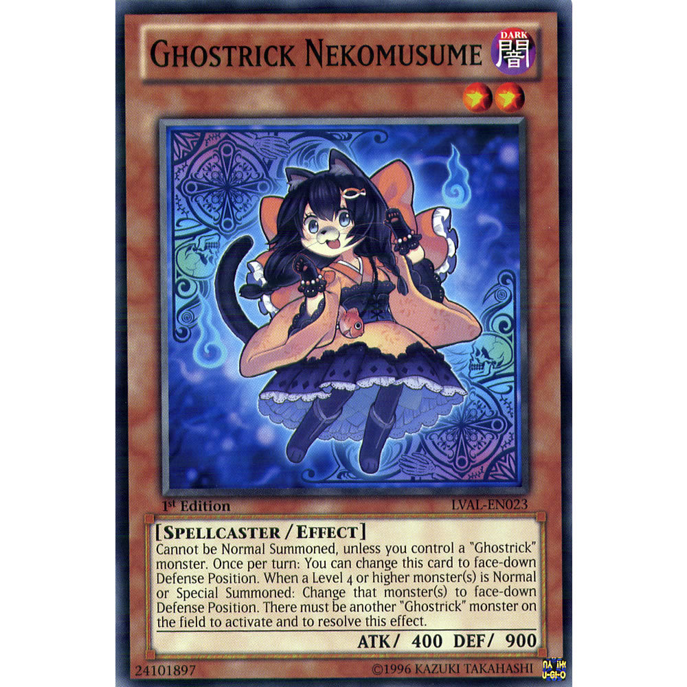 Ghostrick Nekomusume LVAL-EN023 Yu-Gi-Oh! Card from the Legacy of the Valiant Set