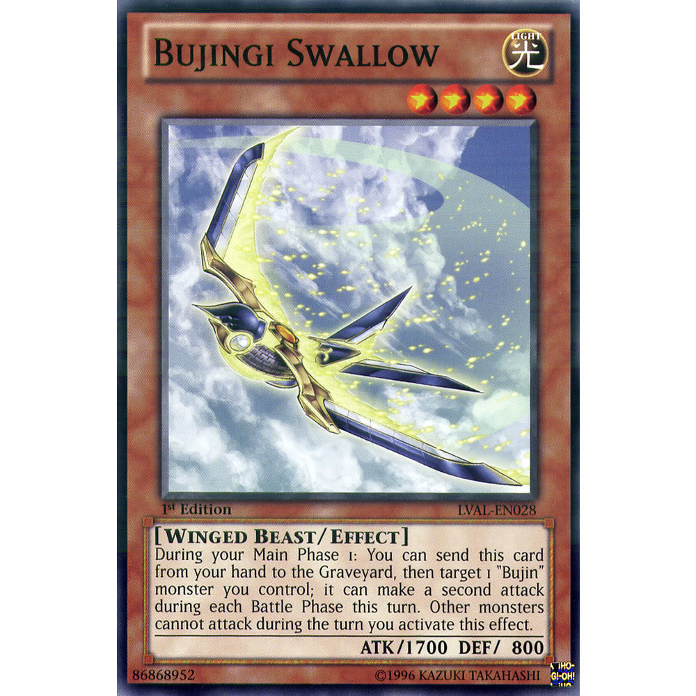 Bujingi Swallow LVAL-EN028 Yu-Gi-Oh! Card from the Legacy of the Valiant Set