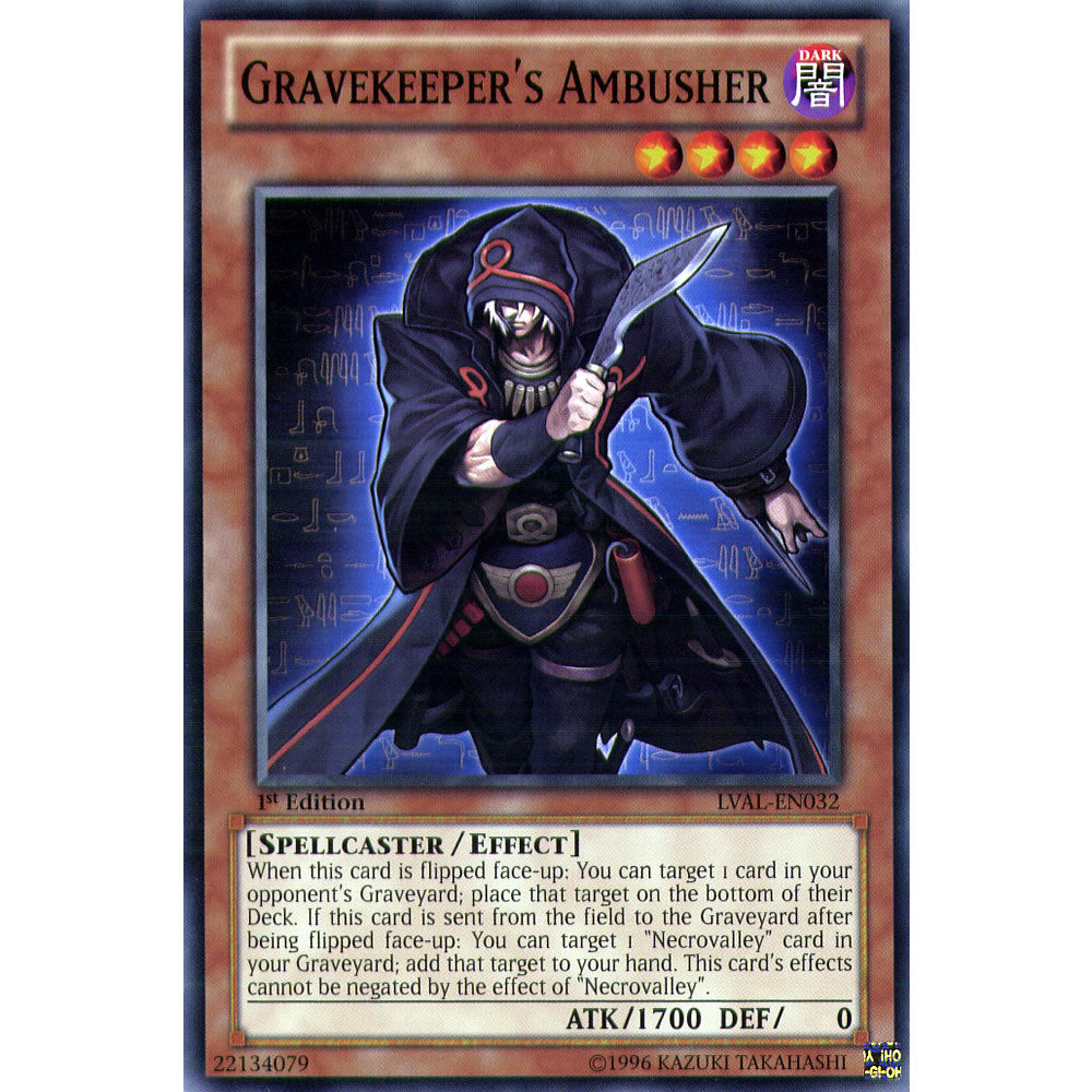 Gravekeeper's Ambusher LVAL-EN032 Yu-Gi-Oh! Card from the Legacy of the Valiant Set