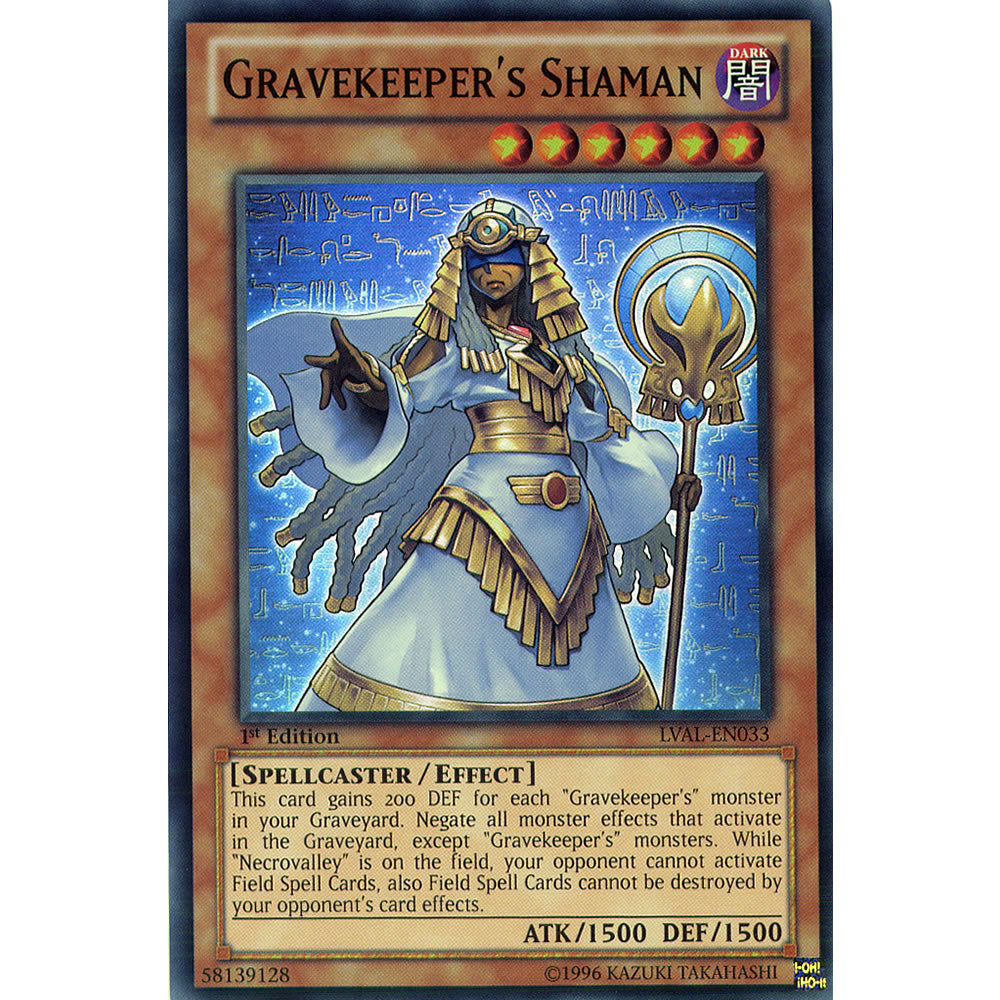Gravekeeper's Shaman LVAL-EN033 Yu-Gi-Oh! Card from the Legacy of the Valiant Set