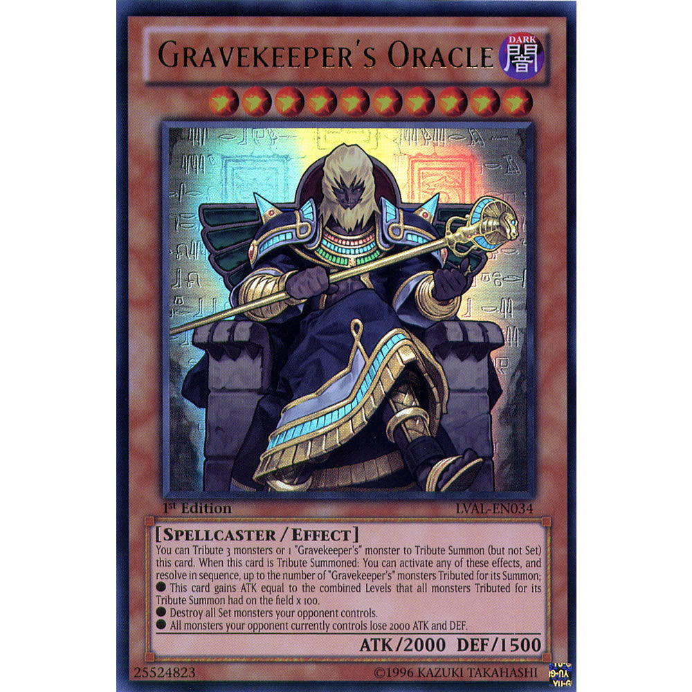 Gravekeeper's Oracle LVAL-EN034 Yu-Gi-Oh! Card from the Legacy of the Valiant Set