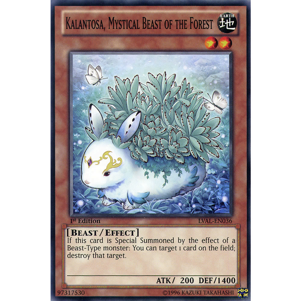 Kalantosa, Mystical Beast of the Forest LVAL-EN036 Yu-Gi-Oh! Card from the Legacy of the Valiant Set