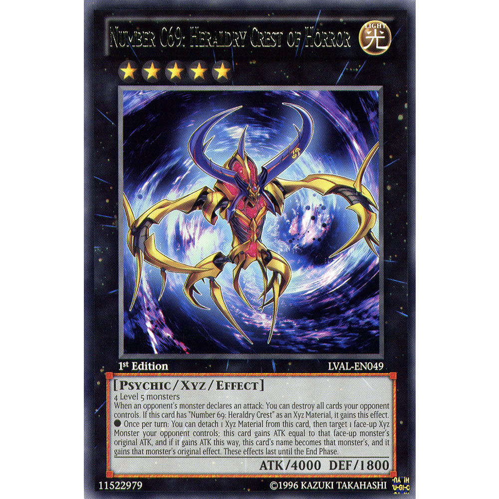 Number C69: Heraldry Crest of Horror LVAL-EN049 Yu-Gi-Oh! Card from the Legacy of the Valiant Set