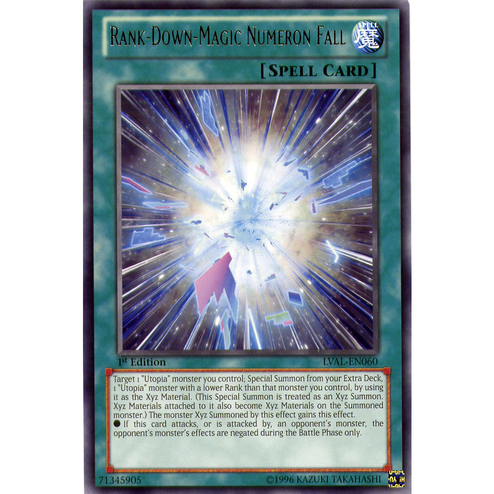 Rank-Down-Magic Numeron Fall LVAL-EN060 Yu-Gi-Oh! Card from the Legacy of the Valiant Set