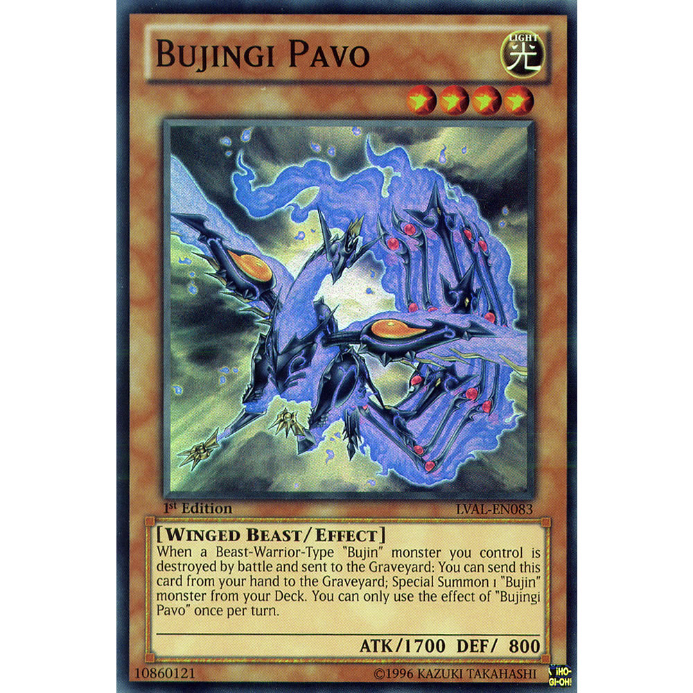 Bujingi Pavo LVAL-EN083 Yu-Gi-Oh! Card from the Legacy of the Valiant Set