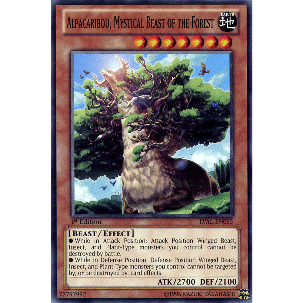 Alpacaribou, Mystical Beast of the Forest LVAL-EN095 Yu-Gi-Oh! Card from the Legacy of the Valiant Set