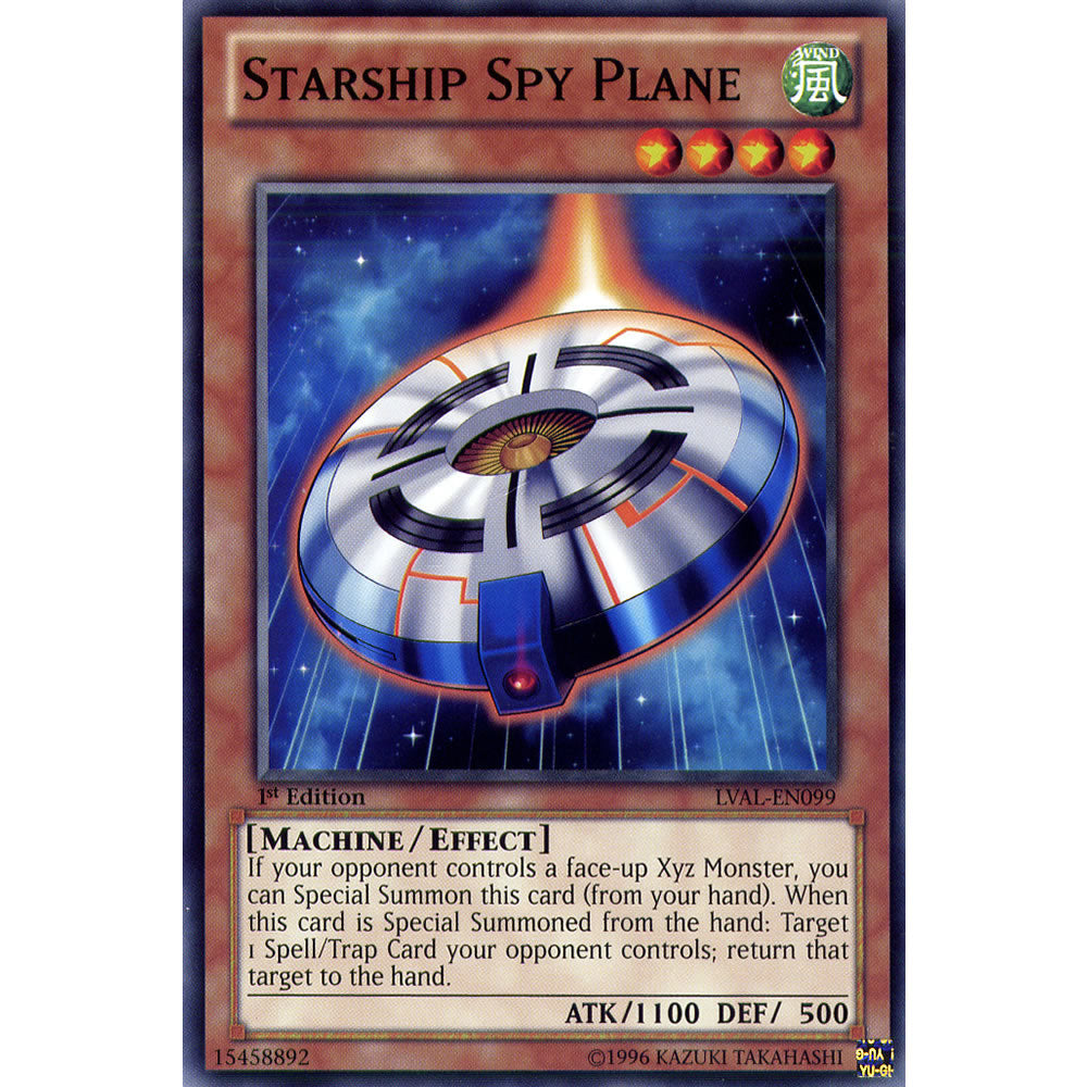 Starship Spy Plane LVAL-EN099 Yu-Gi-Oh! Card from the Legacy of the Valiant Set