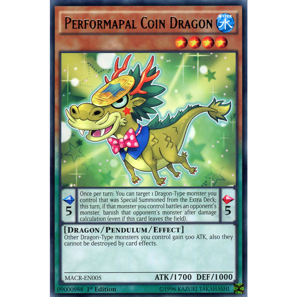 Performapal Coin Dragon MACR-EN005 Yu-Gi-Oh! Card from the Maximum Crisis Set