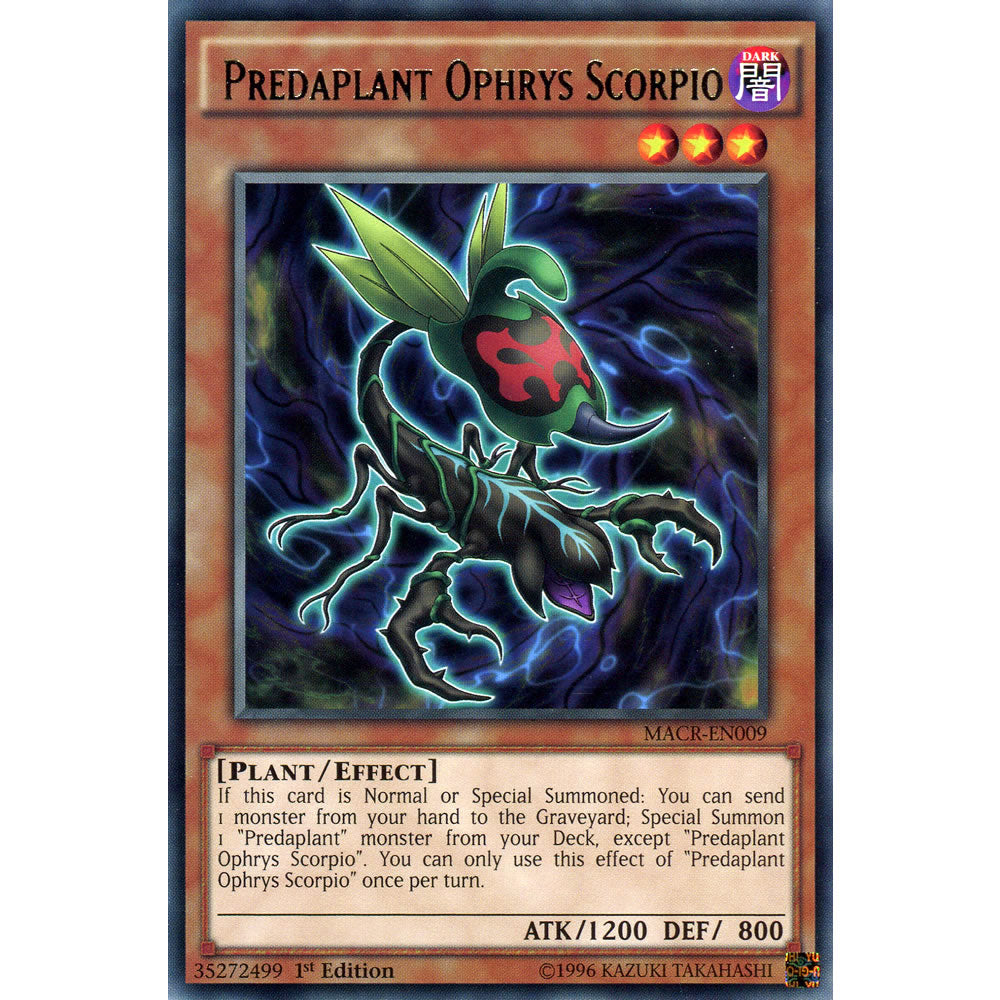 Predaplant Ophrys Scorpio MACR-EN009 Yu-Gi-Oh! Card from the Maximum Crisis Set