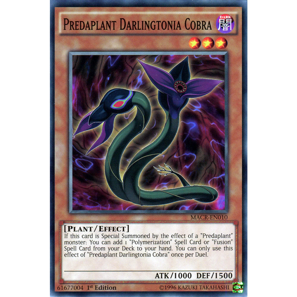 Predaplant Darlingtonia Cobra MACR-EN010 Yu-Gi-Oh! Card from the Maximum Crisis Set