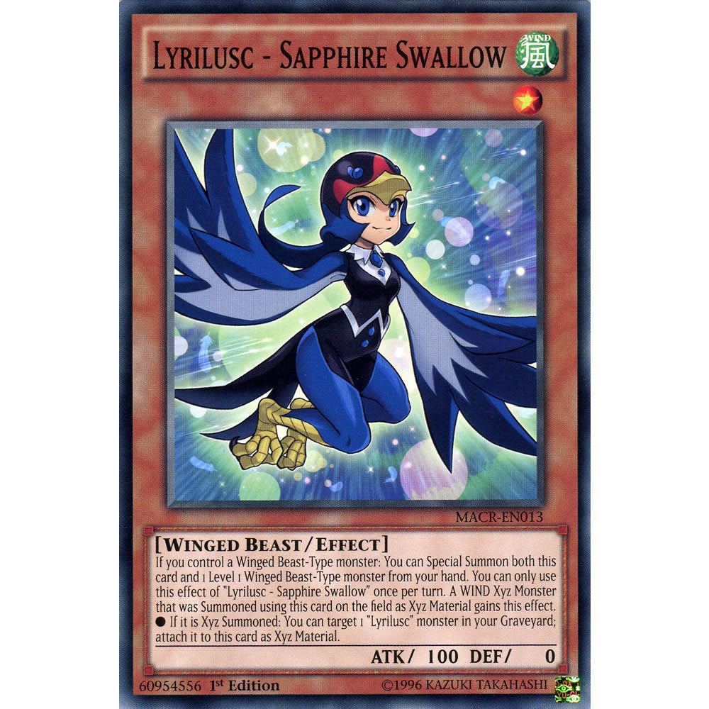 Lyrilusc - Sapphire Swallow MACR-EN013 Yu-Gi-Oh! Card from the Maximum Crisis Set