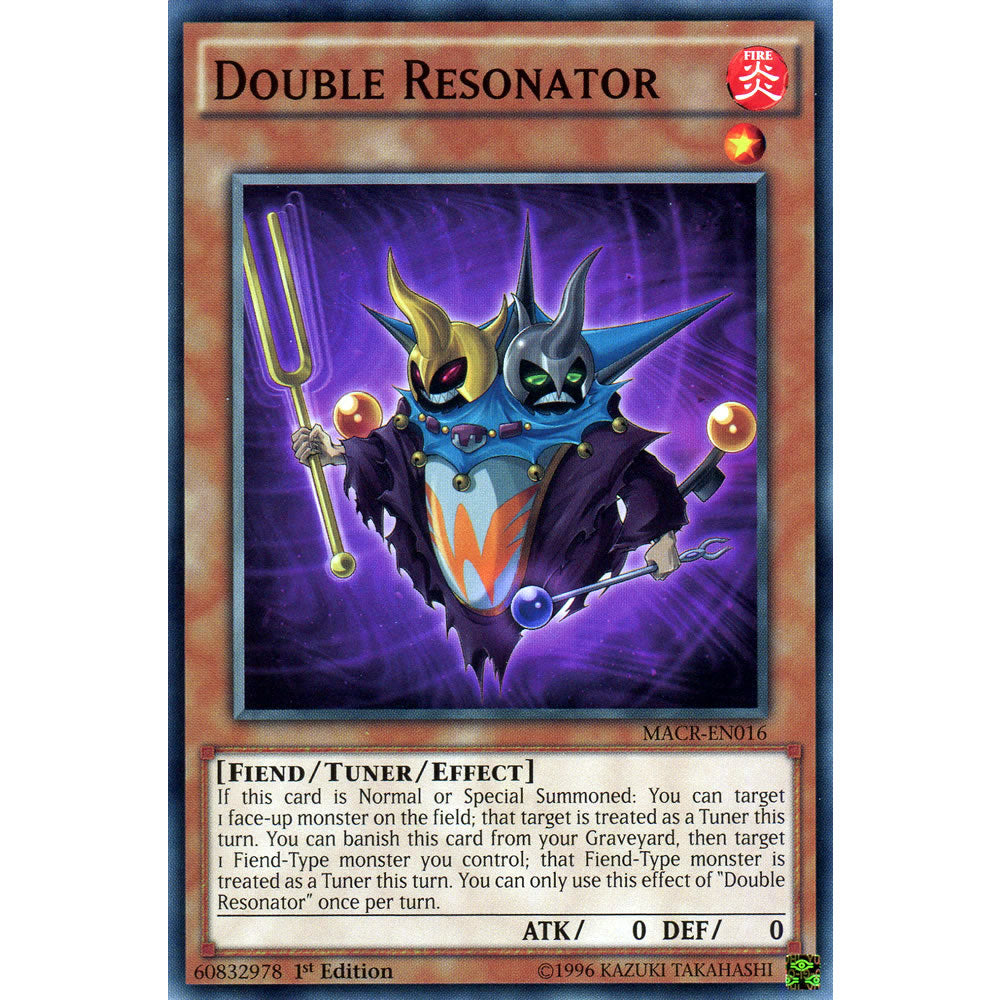 Double Resonator MACR-EN016 Yu-Gi-Oh! Card from the Maximum Crisis Set