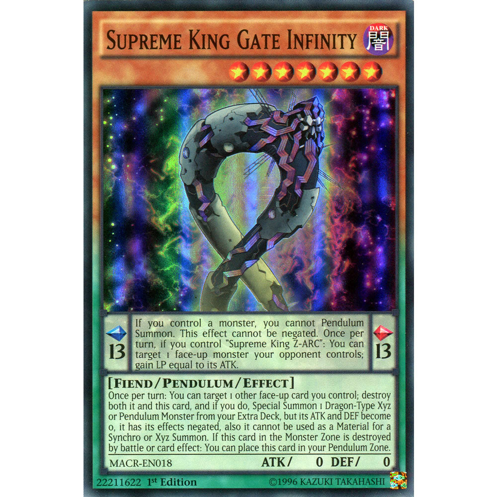 Supreme King Gate Infinity MACR-EN018 Yu-Gi-Oh! Card from the Maximum Crisis Set