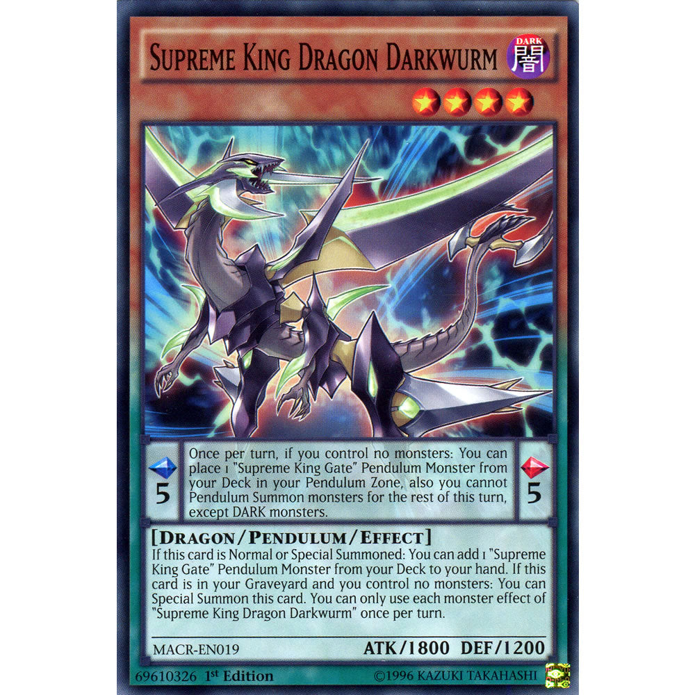 Supreme King Dragon Darkwurm MACR-EN019 Yu-Gi-Oh! Card from the Maximum Crisis Set