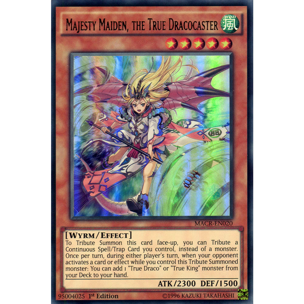 Majesty Maiden, the True Dracocaster MACR-EN020 Yu-Gi-Oh! Card from the Maximum Crisis Set