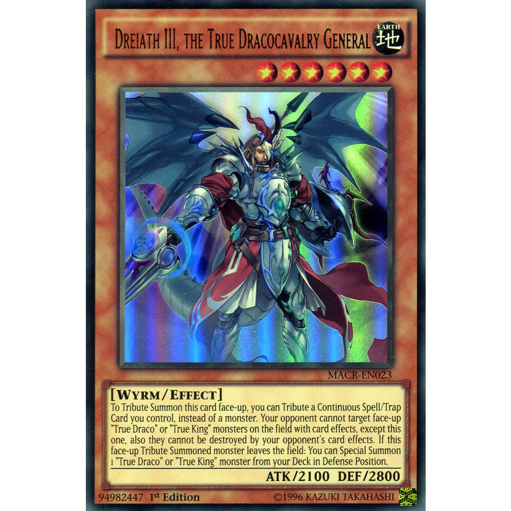 Dreiath III, the True Dracocavalry General MACR-EN023 Yu-Gi-Oh! Card from the Maximum Crisis Set