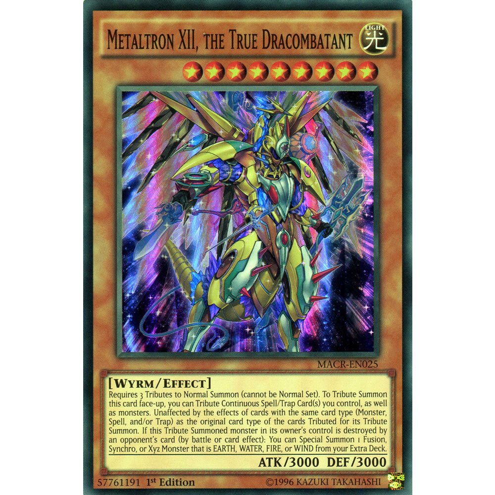 Metaltron XII, the True Dracombatant MACR-EN025 Yu-Gi-Oh! Card from the Maximum Crisis Set