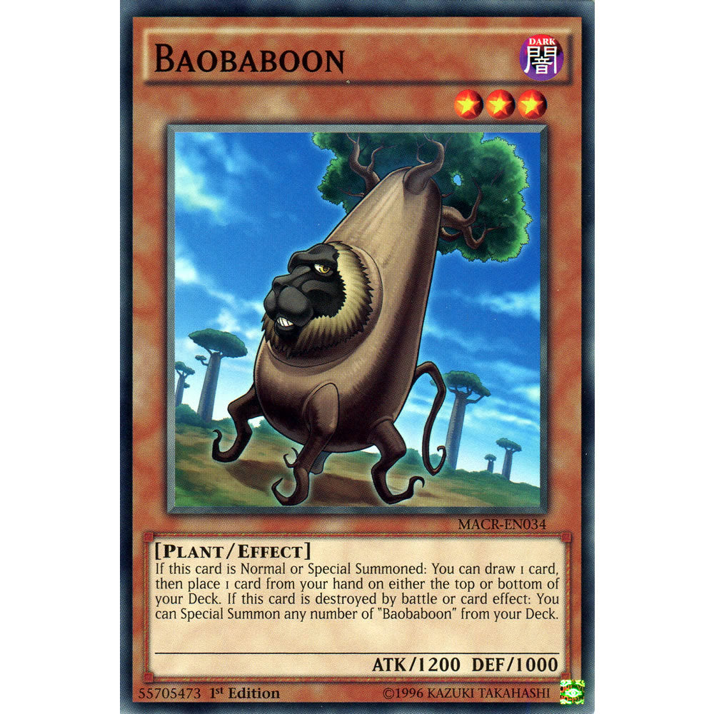 Baobaboon MACR-EN034 Yu-Gi-Oh! Card from the Maximum Crisis Set