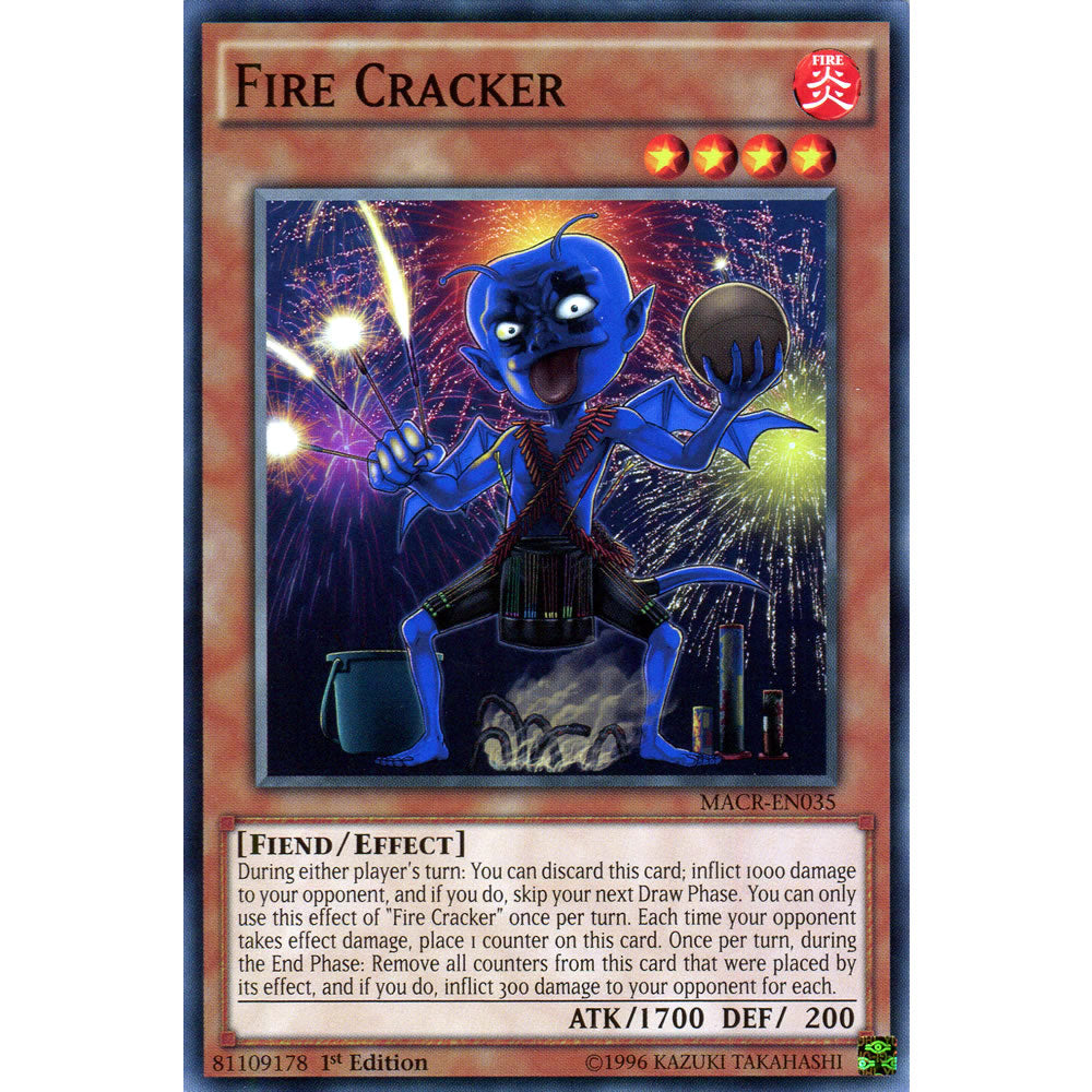 Fire Cracker MACR-EN035 Yu-Gi-Oh! Card from the Maximum Crisis Set