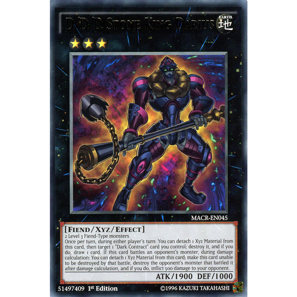 D/D/D Stone King Darius MACR-EN045 Yu-Gi-Oh! Card from the Maximum Crisis Set