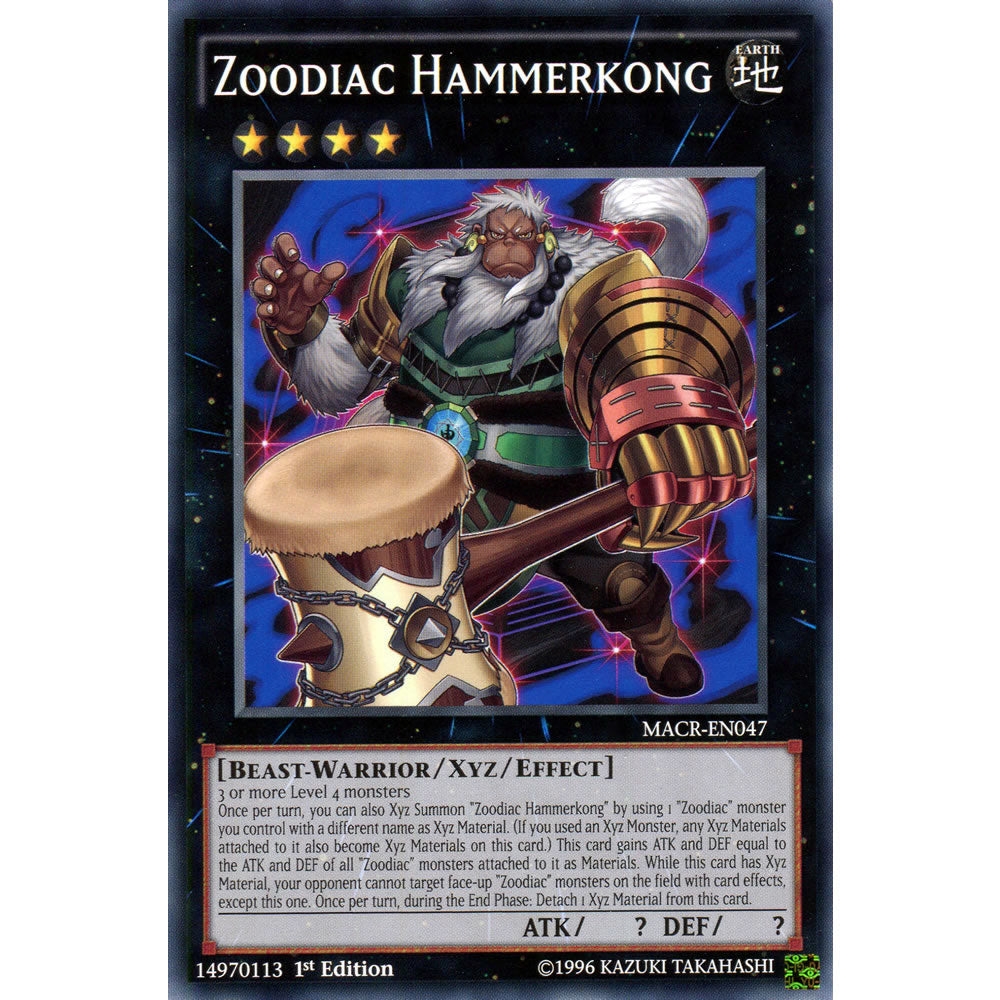 Zoodiac Hammerkong MACR-EN047 Yu-Gi-Oh! Card from the Maximum Crisis Set