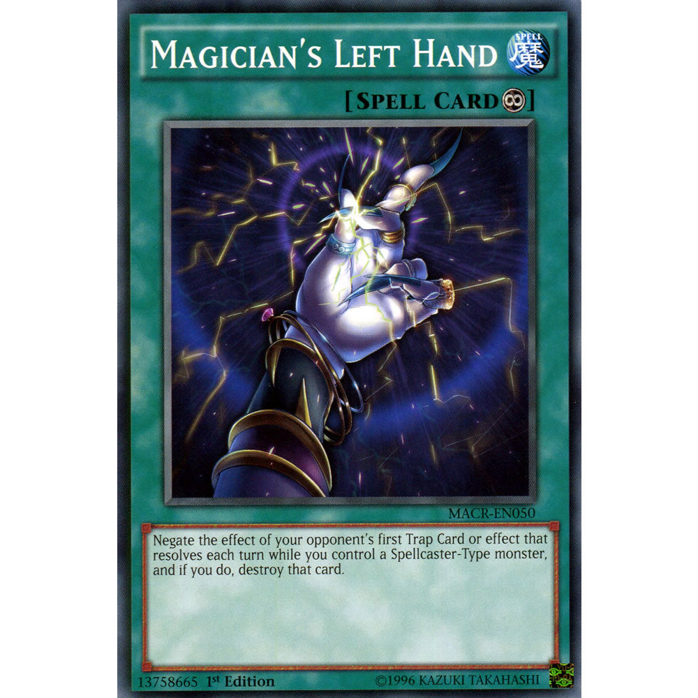 Magician's Left Hand MACR-EN050 Yu-Gi-Oh! Card from the Maximum Crisis Set