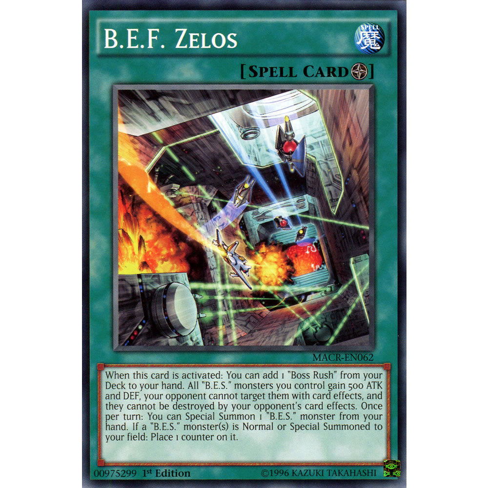B.E.F. Zelos MACR-EN062 Yu-Gi-Oh! Card from the Maximum Crisis Set