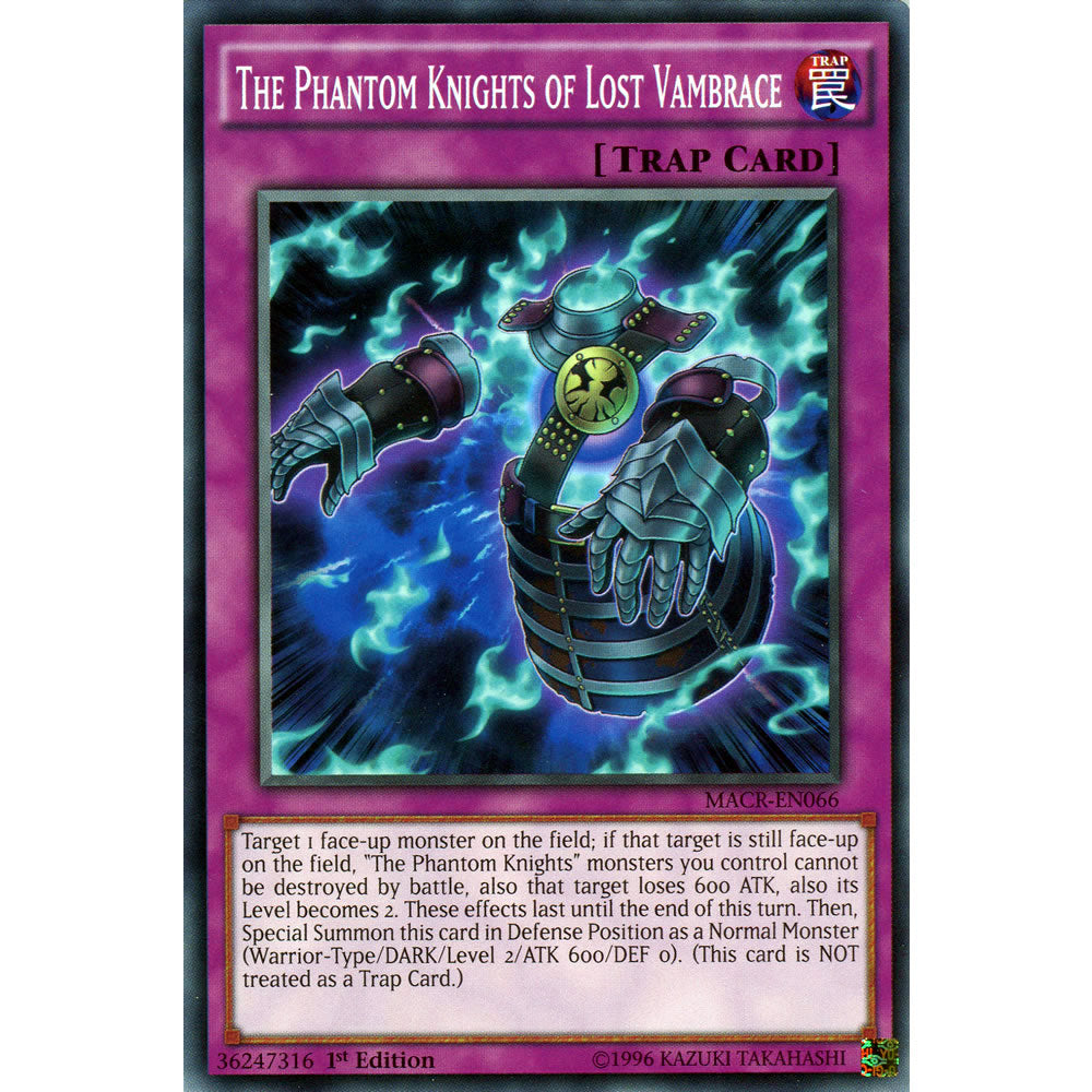 The Phantom Knights of Lost Vambrace MACR-EN066 Yu-Gi-Oh! Card from the Maximum Crisis Set