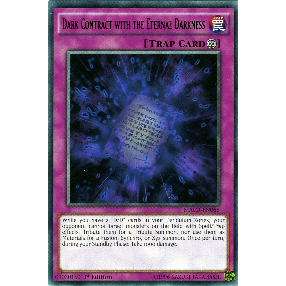 Dark Contract with the Eternal Darkness MACR-EN068 Yu-Gi-Oh! Card from the Maximum Crisis Set