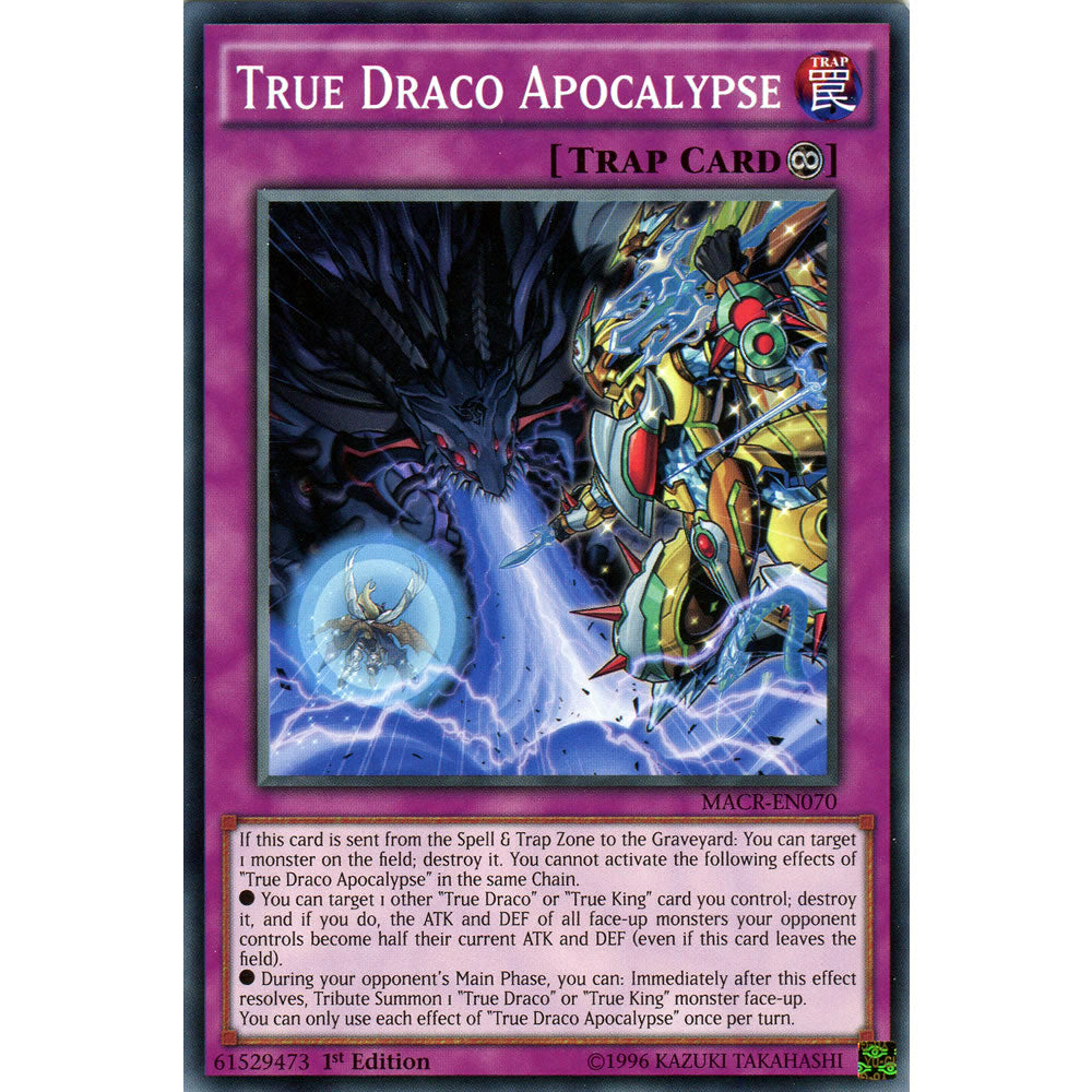 True Draco Apocalypse MACR-EN070 Yu-Gi-Oh! Card from the Maximum Crisis Set