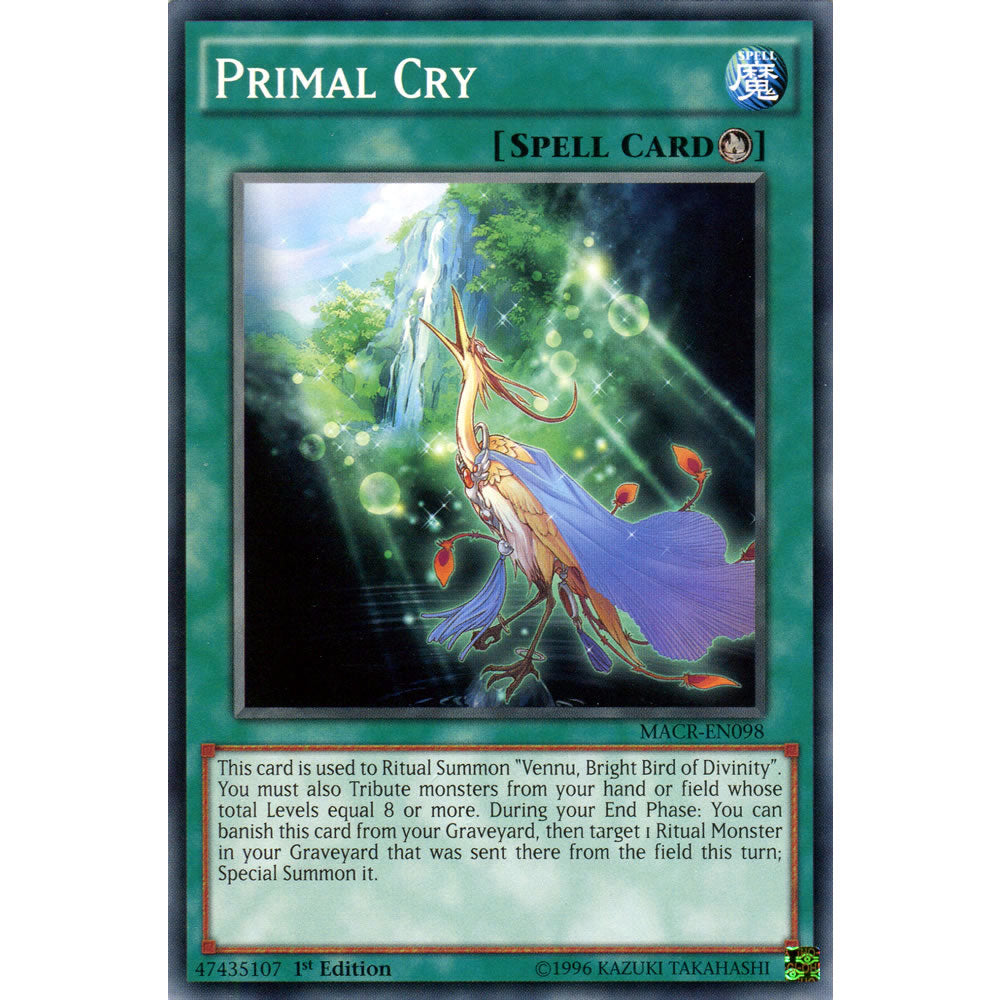 Primal Cry MACR-EN098 Yu-Gi-Oh! Card from the Maximum Crisis Set