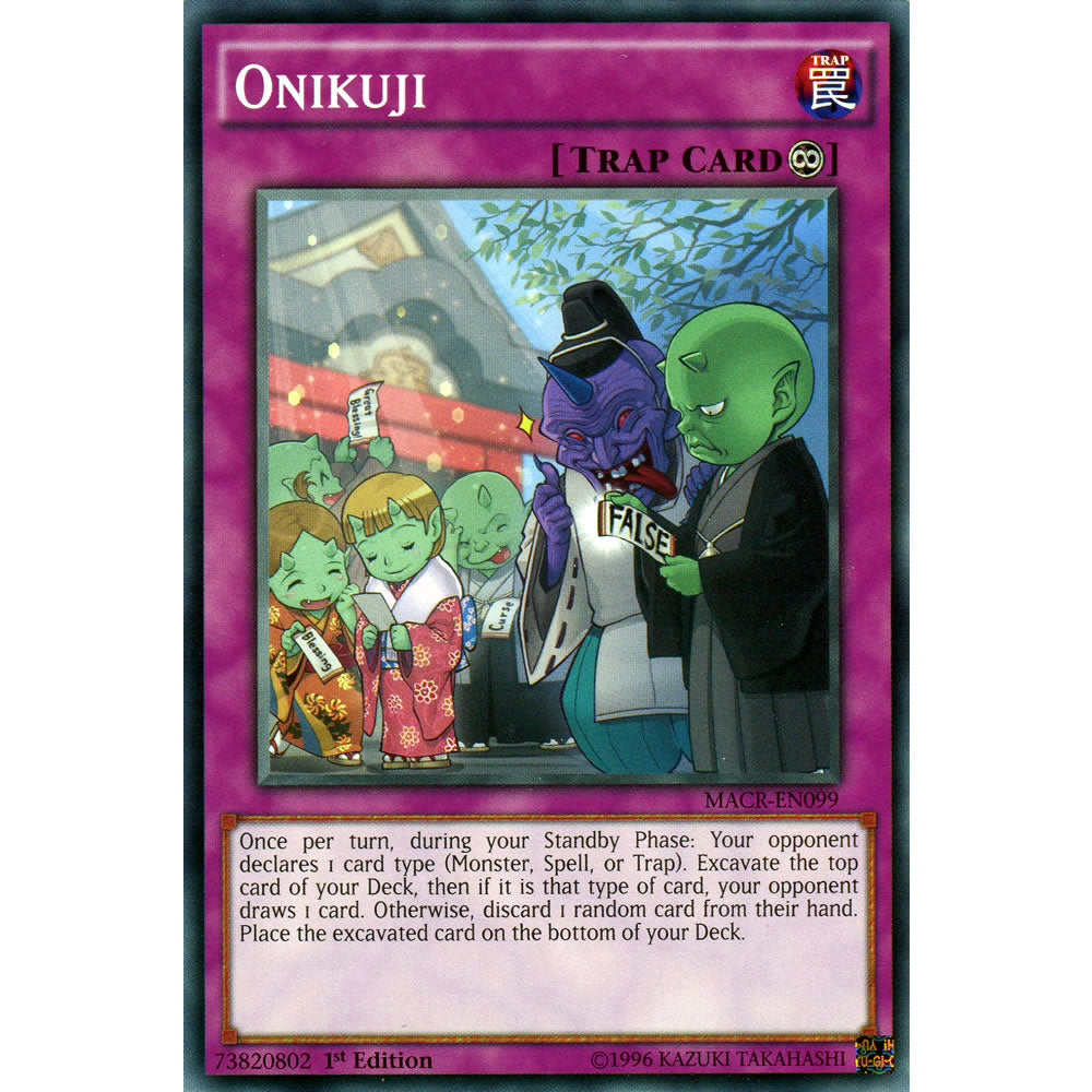 Onikuji MACR-EN099 Yu-Gi-Oh! Card from the Maximum Crisis Set