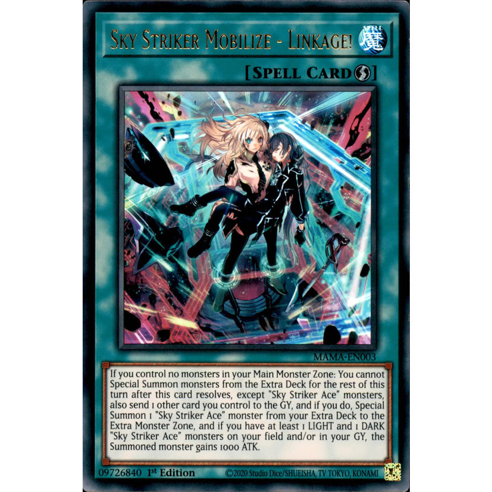 Sky Striker Mobilize - Linkage! MAMA-EN003 Yu-Gi-Oh! Card from the Magnificent Mavens Set
