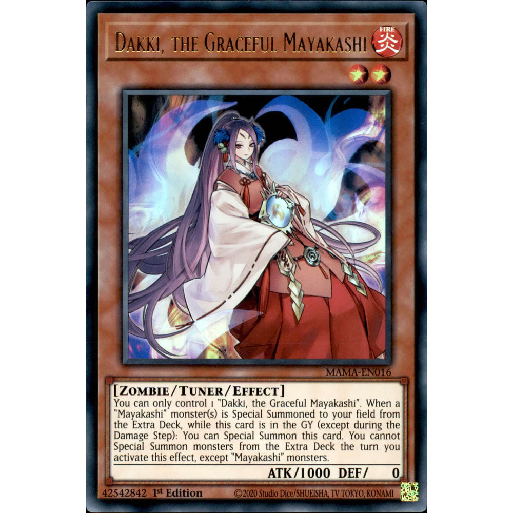 Dakki, the Graceful Mayakashi MAMA-EN016 Yu-Gi-Oh! Card from the Magnificent Mavens Set