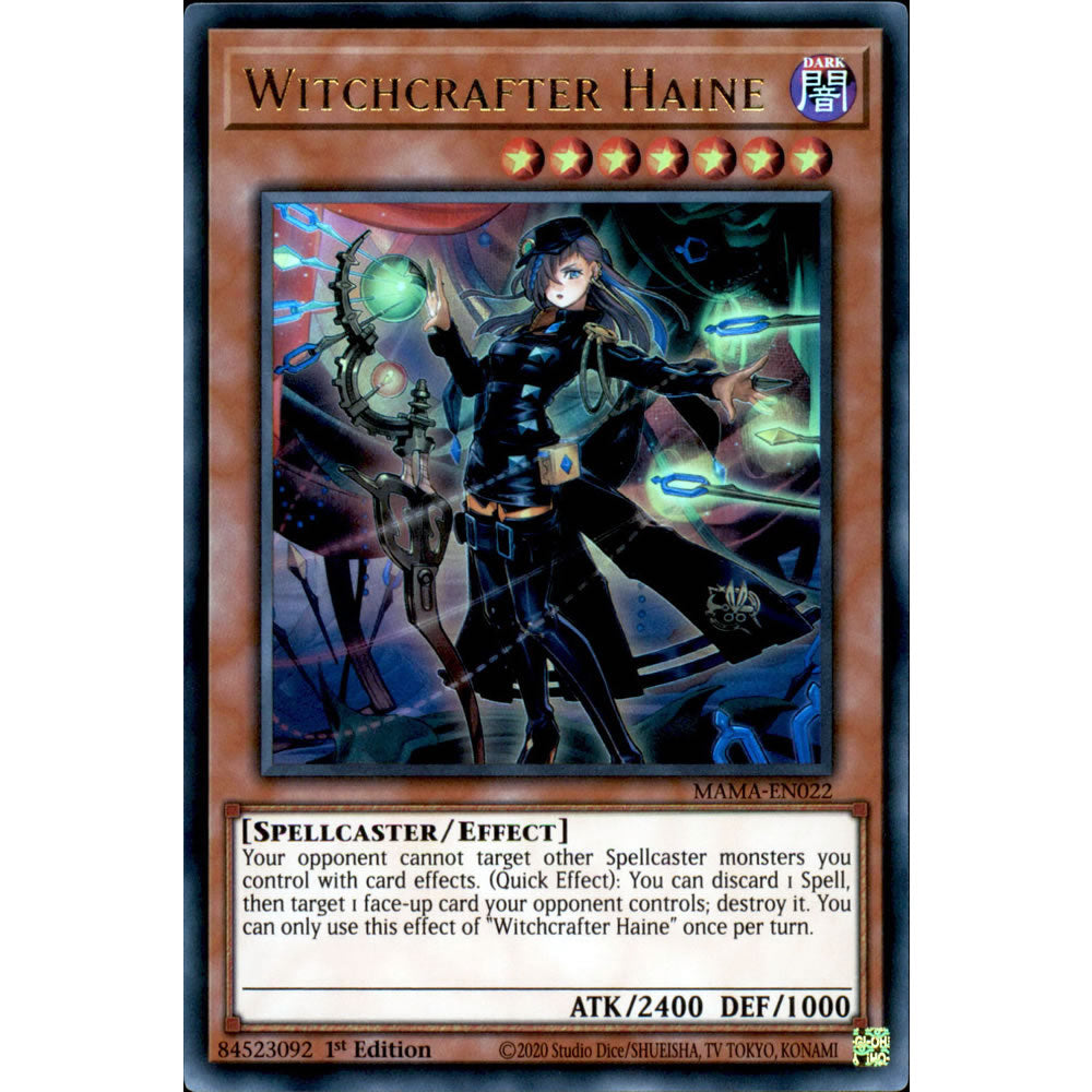 Witchcrafter Haine MAMA-EN022 Yu-Gi-Oh! Card from the Magnificent Mavens Set