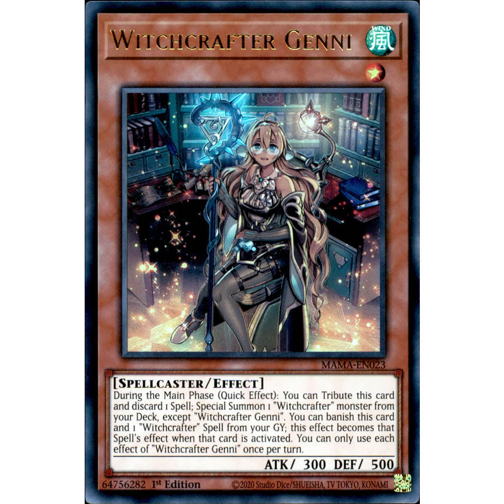 Witchcrafter Genni MAMA-EN023 Yu-Gi-Oh! Card from the Magnificent Mavens Set
