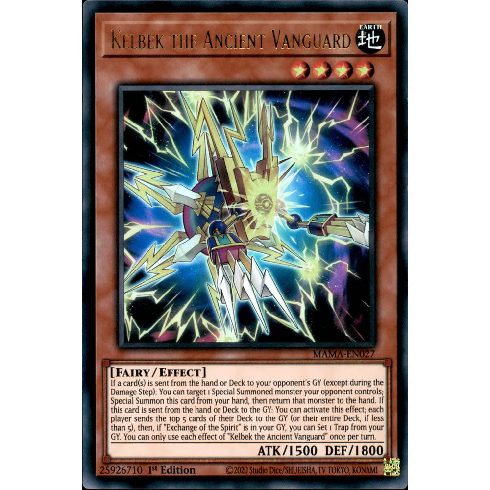 Kelbek the Ancient Vanguard MAMA-EN027 Yu-Gi-Oh! Card from the Magnificent Mavens Set