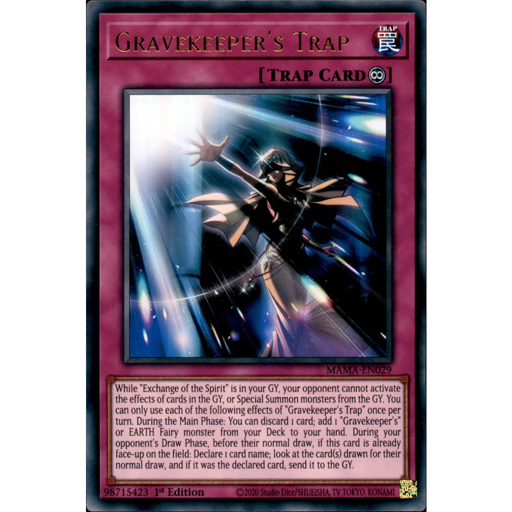 Gravekeeper's Trap MAMA-EN029 Yu-Gi-Oh! Card from the Magnificent Mavens Set