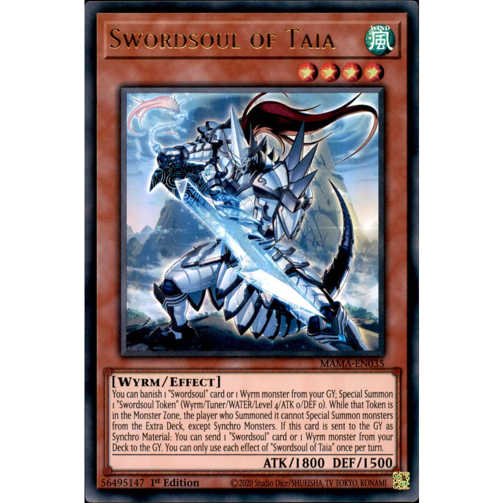 Swordsoul of Taia MAMA-EN035 Yu-Gi-Oh! Card from the Magnificent Mavens Set