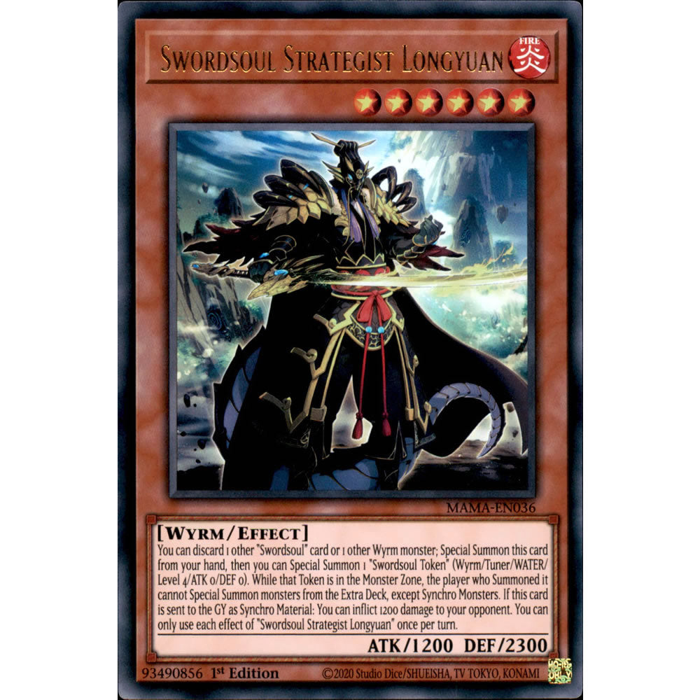 Swordsoul Strategist Longyuan MAMA-EN036 Yu-Gi-Oh! Card from the Magnificent Mavens Set