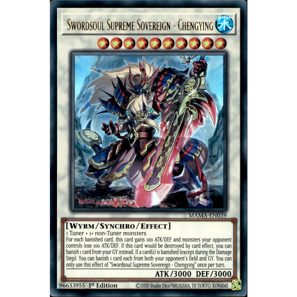 Swordsoul Supreme Sovereign - Chengying MAMA-EN039 Yu-Gi-Oh! Card from the Magnificent Mavens Set