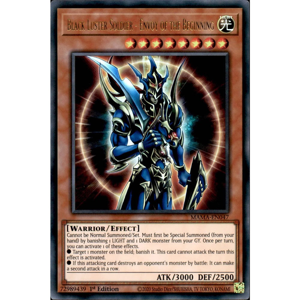 Black Luster Soldier - Envoy of the Beginning MAMA-EN047 Yu-Gi-Oh! Card from the Magnificent Mavens Set