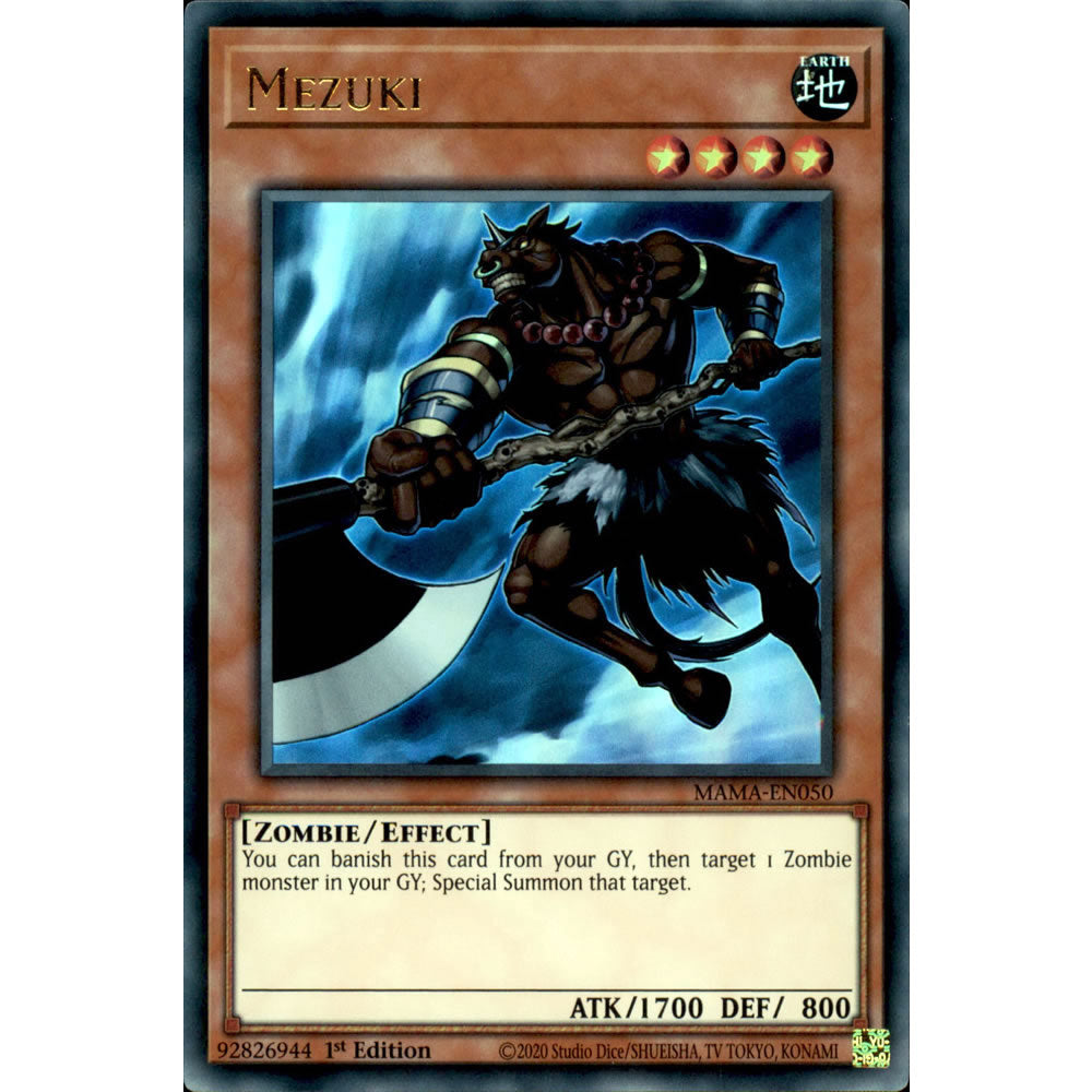 Mezuki MAMA-EN050 Yu-Gi-Oh! Card from the Magnificent Mavens Set